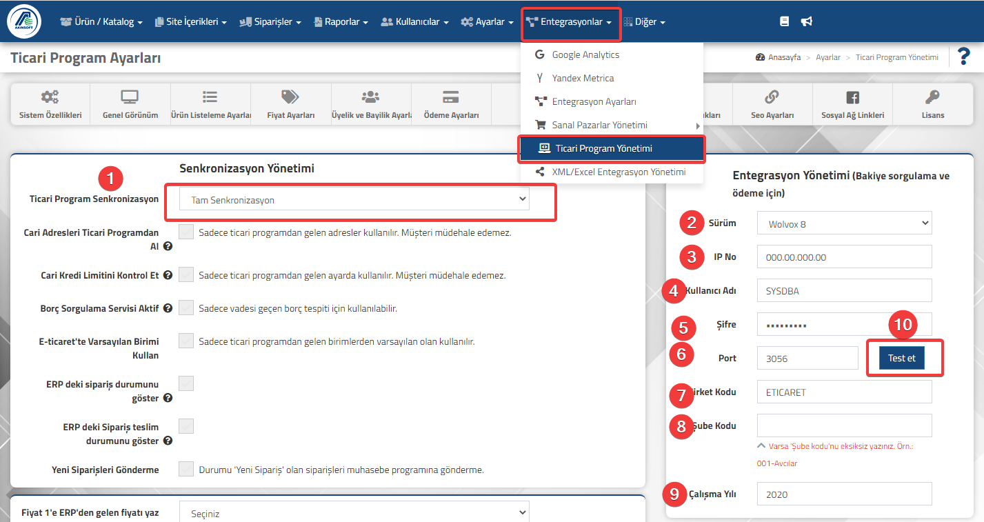 AKINSOFT e-Ticaret Programında Online Tahsilat Sistemimizi nasıl aktif edebiliriz ?