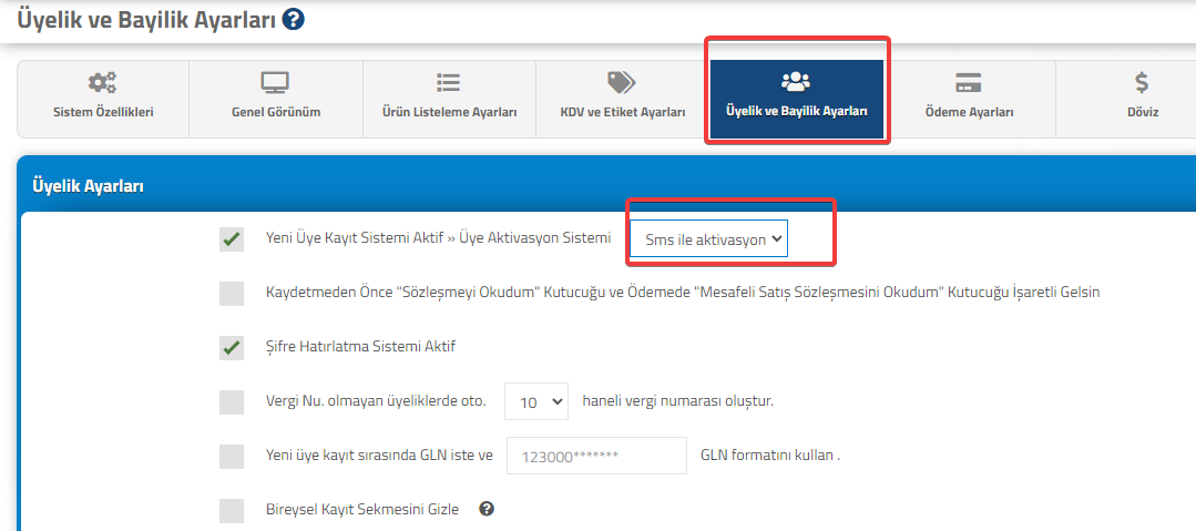 Akinsoft e-Ticaret sms İle Şifre Sıfırlama