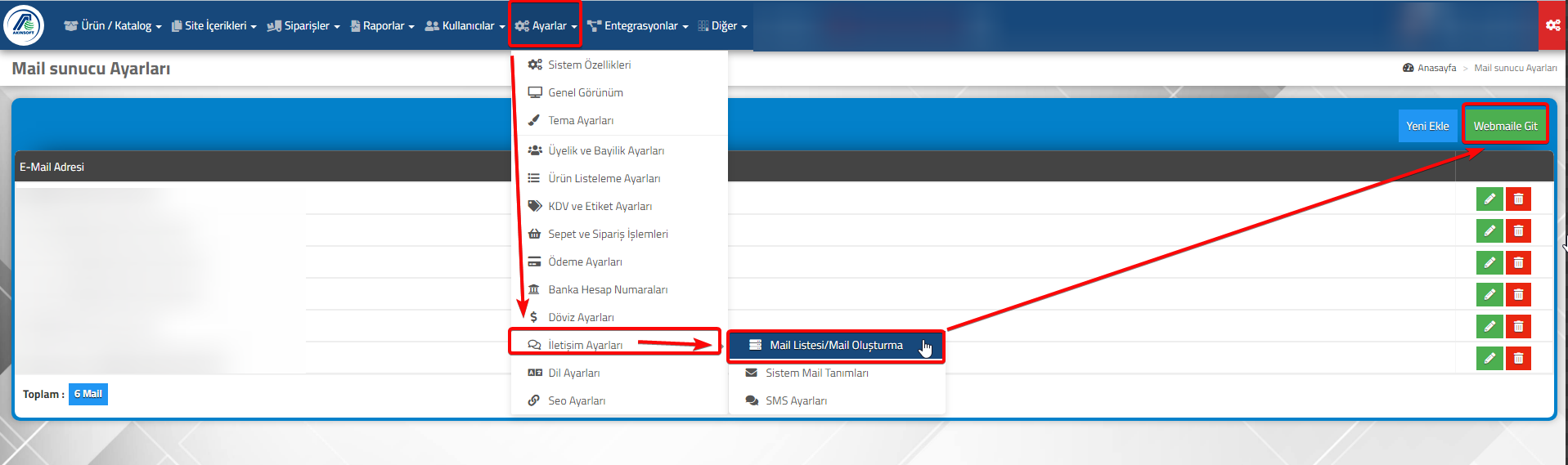 Akınsoft e-Ticaret  Webmail spam filtresi ekleme işlemi nasıl yapılır ?